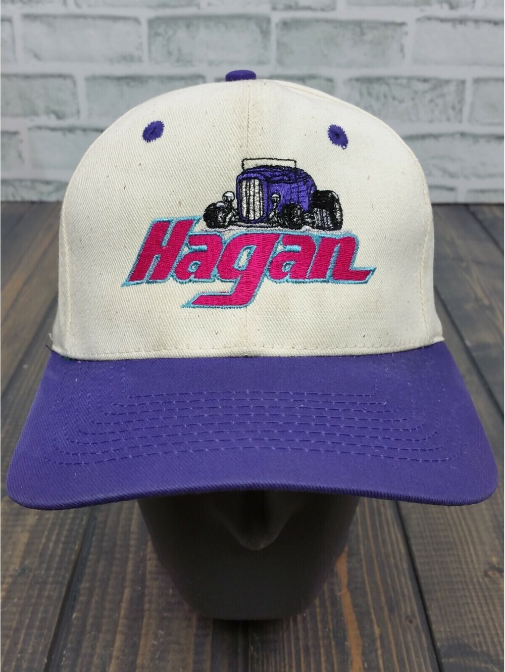 Vintage Hagan Street Rod Necessities Cobra Cap Snapback KC Brand Purple Hot Rod